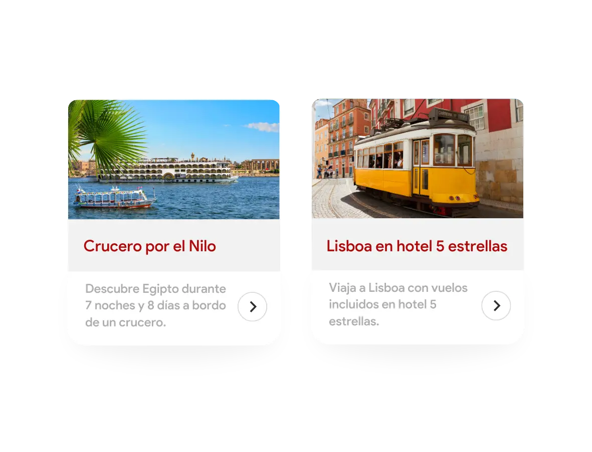 Mockup de anuncio de Display de Google Ads en el móvil