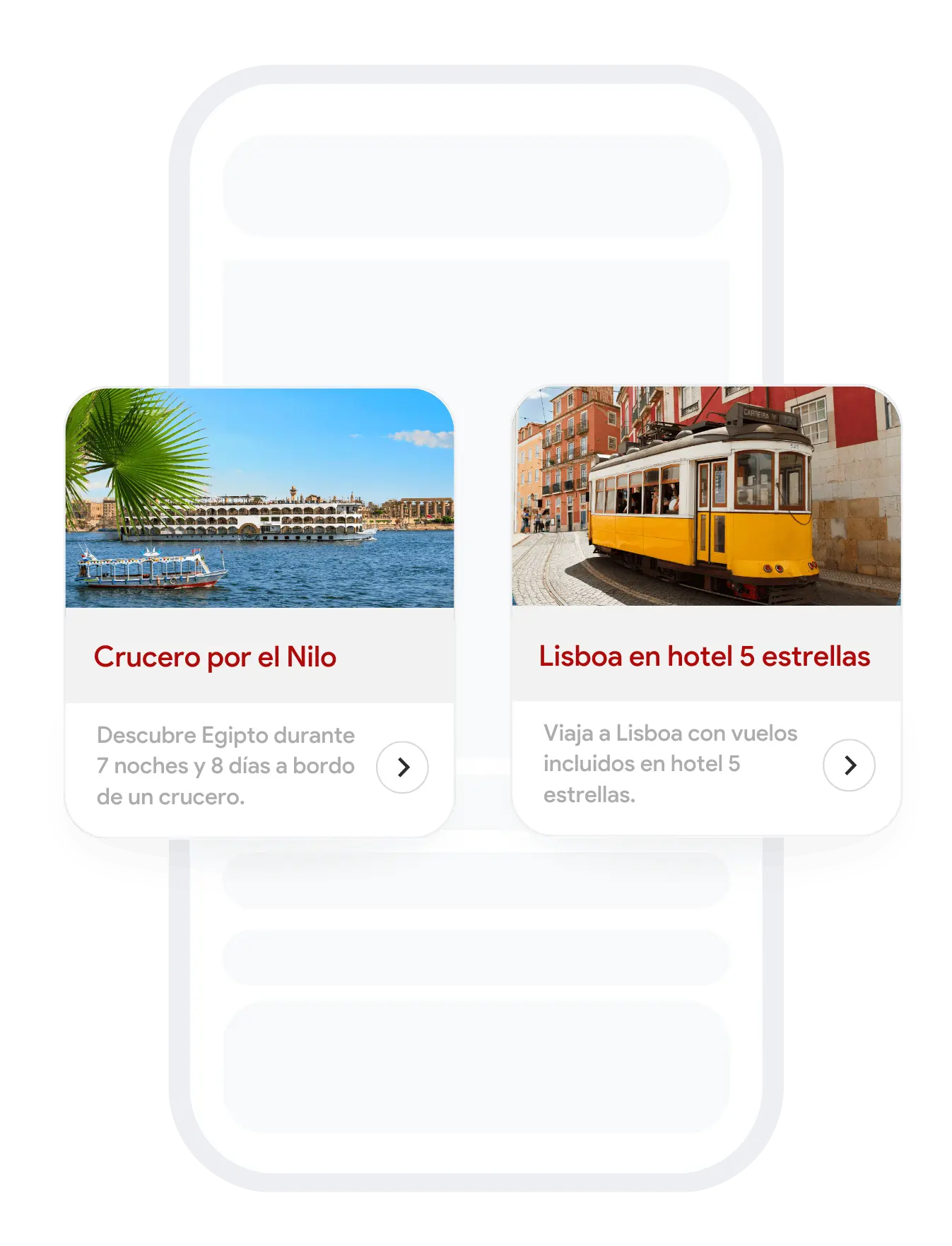 Mockup de anuncio de Display de Google Ads en el móvil